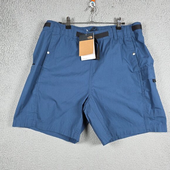 The North Face Cargo Shorts Mens Size Large Shady Blue Ripstop Belted 7L NWT - Picture 3 of 14